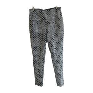 Chico's Zenergy Gray Polka Dot Skinny High Rise Pull‎ On Pants Womans Size 8/10
